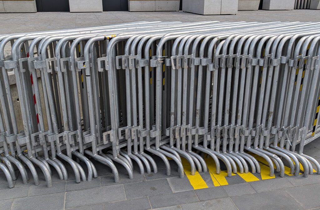 Temporary fencing installation by Mobile Fencing Inc.