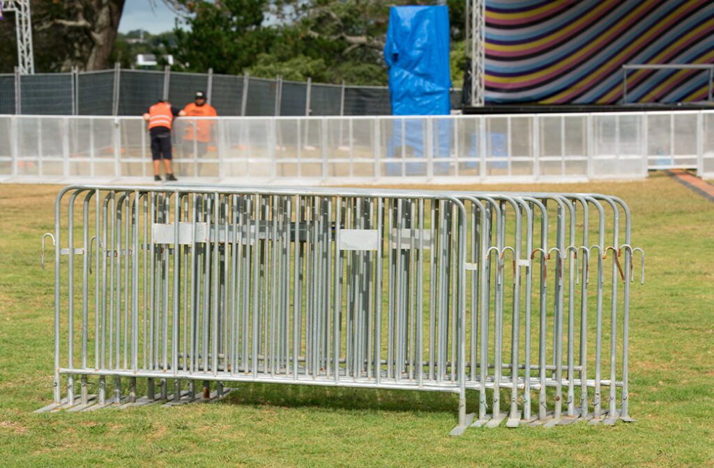Professionally installed temporary fencing at a New England project site