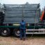 Mobile Fencing crew delivering and installing temporary fencing